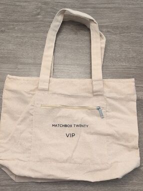 Matchbox Twenty VIP Canvas Tote Bag in Natural